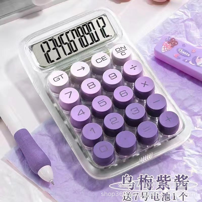 Calculator High Color Value Gradient Transparent Dopamine Cute Student Office Supplies Cultural Voice Computer - Image 2